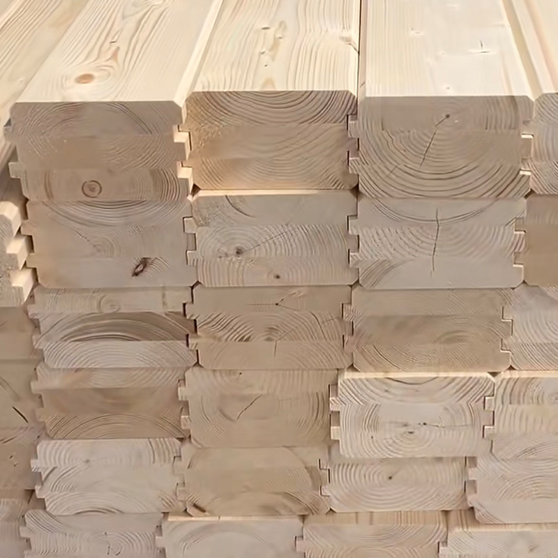 가문비나무 글루람 통나무