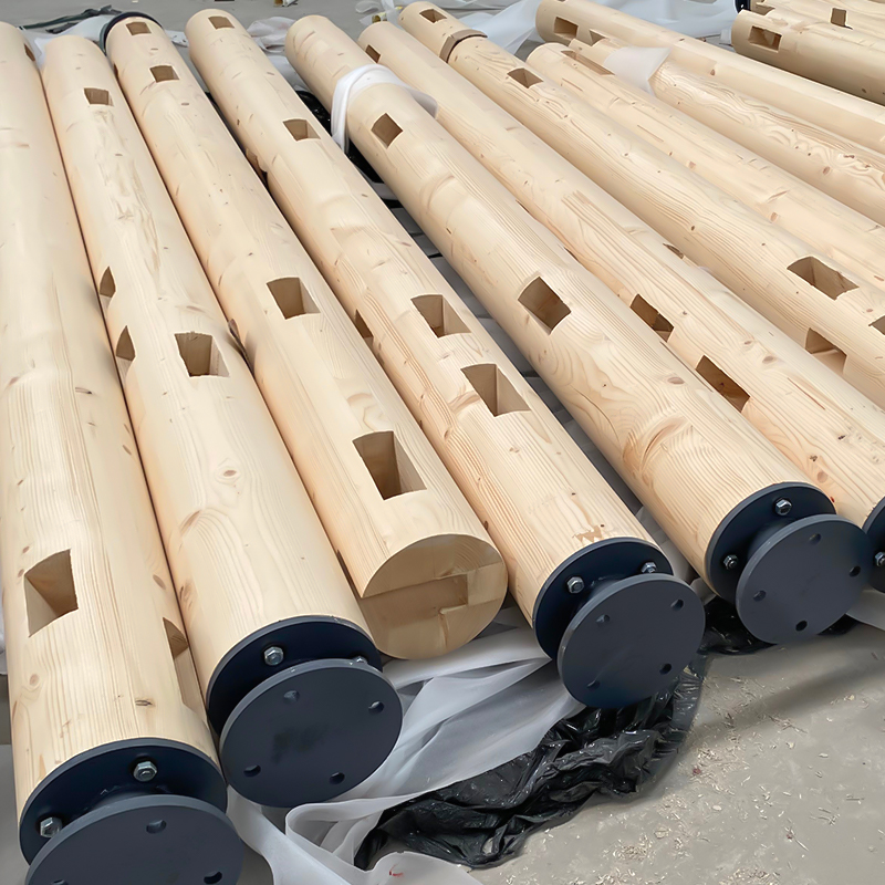 소나무 글루람 빔과 포스트 